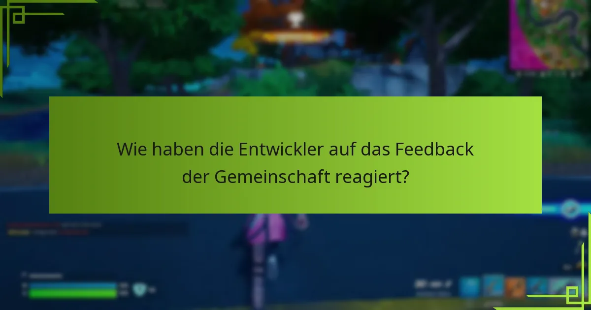 Wie haben die Entwickler auf das Feedback der Gemeinschaft reagiert?